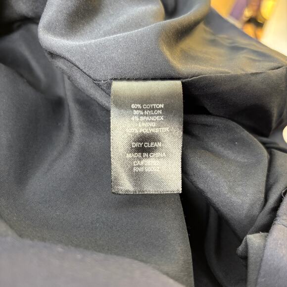 Carolina Belle Montreal Women’s US XL Navy Blue Trench Jacket Belted No Hood - Picture 4 of 4